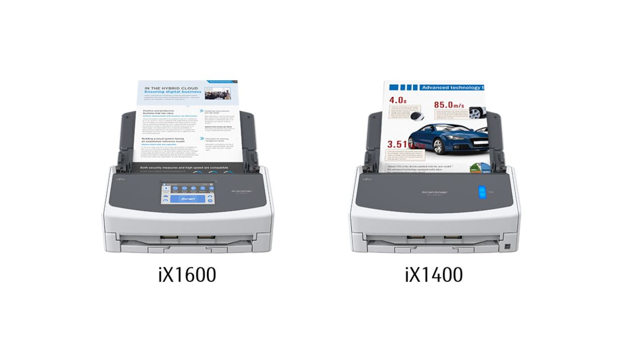 A comparison of different Fujitsu SnapScan models - iX1300, iX1600, and iX100