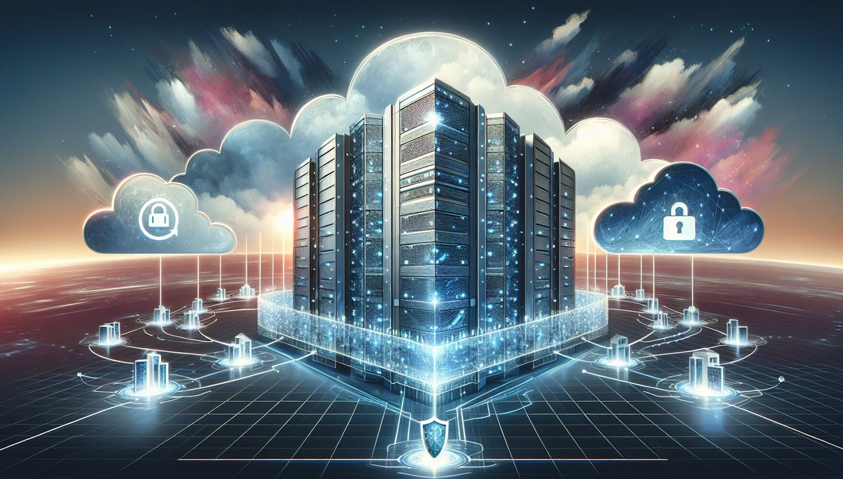 Cloud security concept illustration