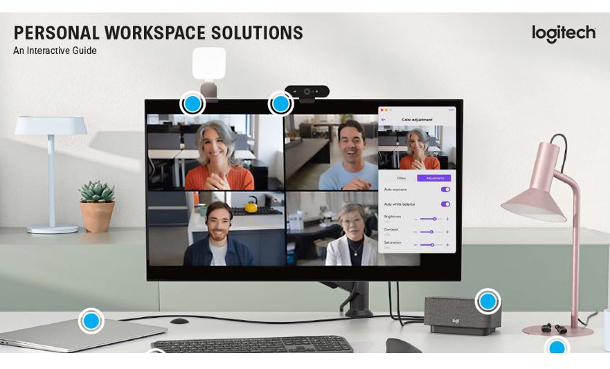 Discover Logitech personal workspace solutions with this interactive guide