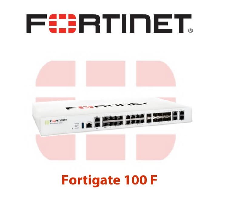 Enterprise-grade features illustration of FortiGate 100F firewall