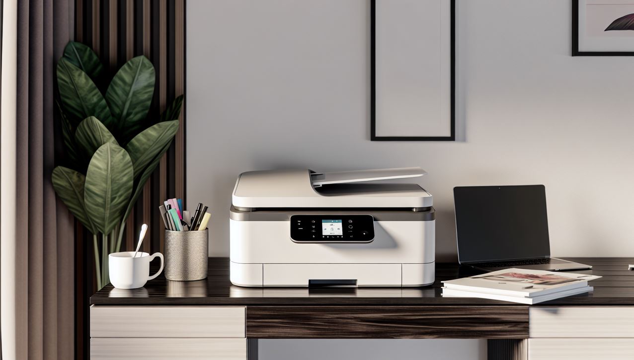 HP wireless printer in a home office setup