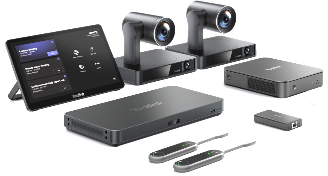 Hardware components of Yealink MVC S40 and S90, including the performance mini PC.