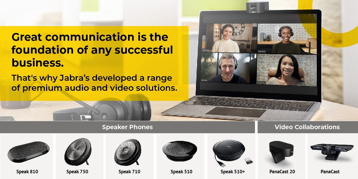 Jabra වීඩියෝ සම්මන්ත්‍රණ, Headsets, Hybrid Workspace Solution සඳහා ස්පීකර්ෆෝන්