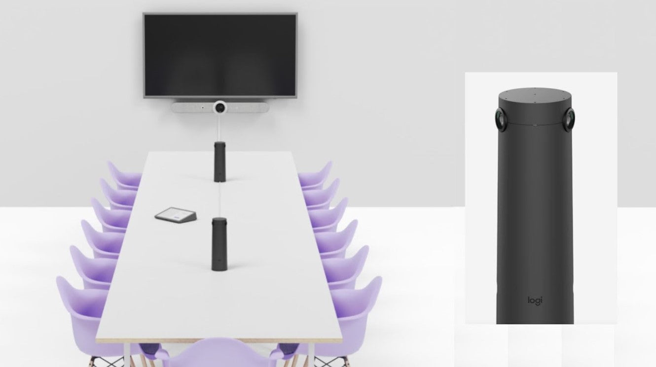 Logitech Sight Tabletop AI Camera adaptable to various meeting spaces