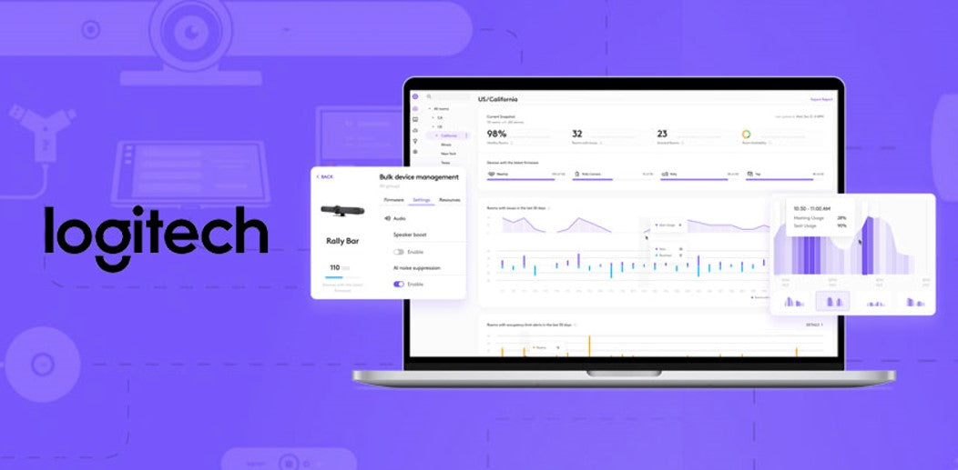 වීඩියෝ සහයෝගීතා උපාංග පහසු කළමනාකරණය සඳහා Logitech සමමුහුර්ත වේදිකාව