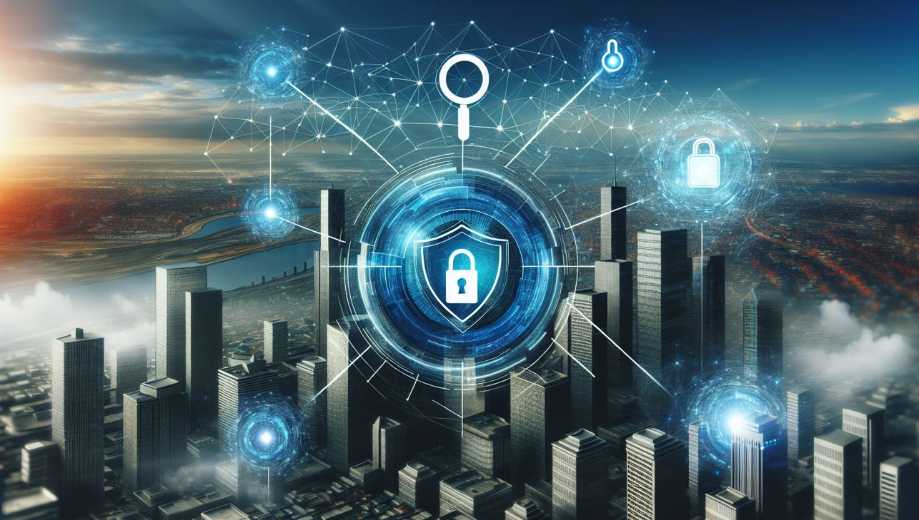 Network security illustration with dynamic segmentation