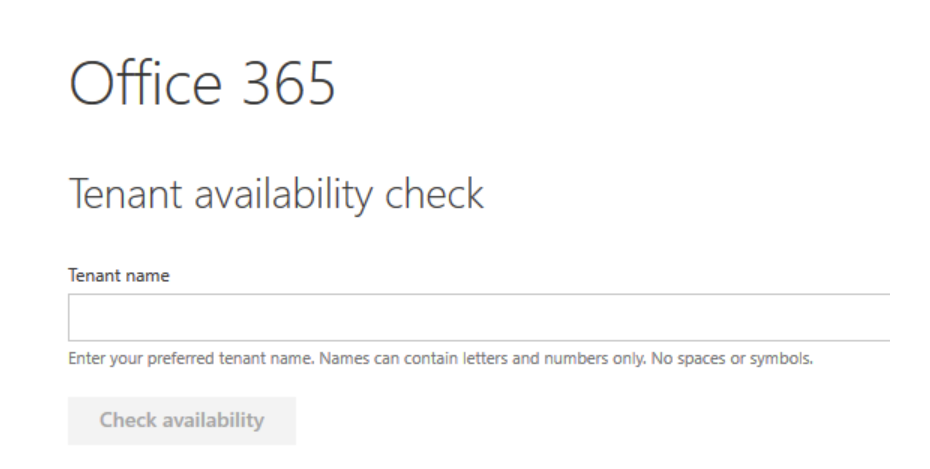 Microsoft 365 Huurder Naam Beskikbaarheid Kontrole | BronIT
