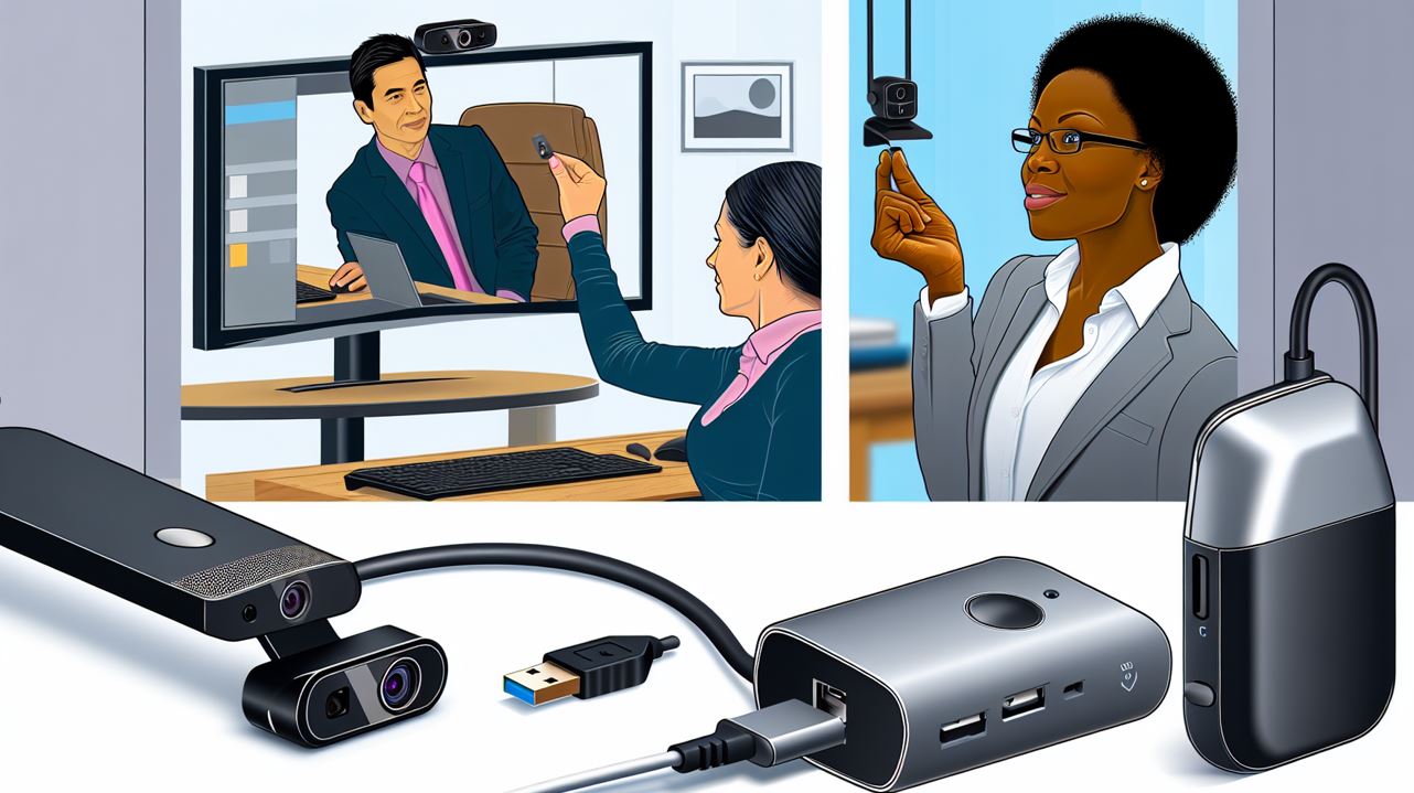 Various plug-and-play devices for effortless video conferencing setup