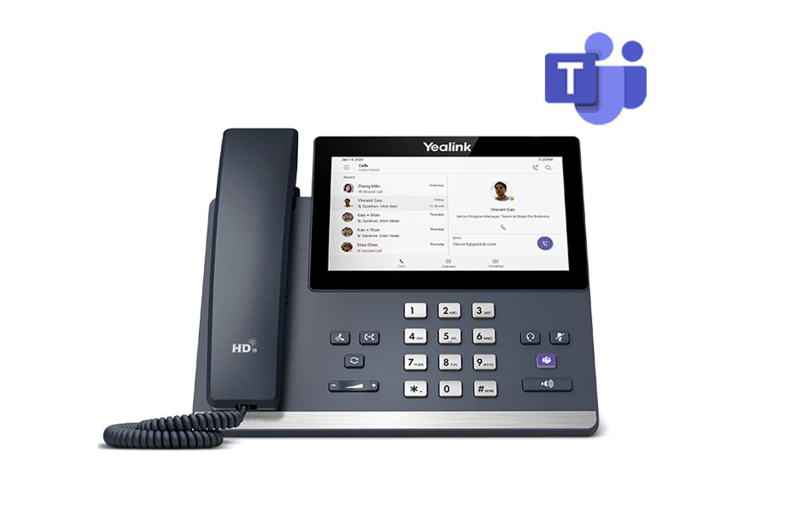 Yealink desk phone with Microsoft Teams interface