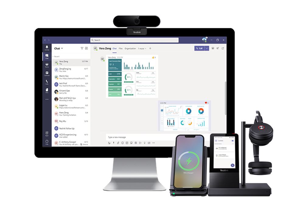 Yealink personal device with multi-camera support for Microsoft Teams