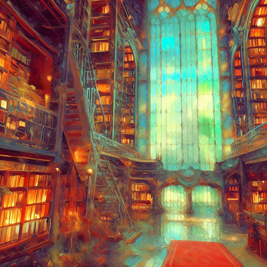 fantasy library art