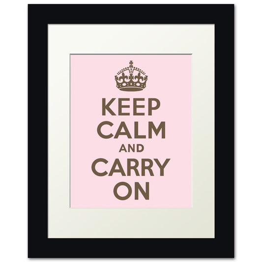 keep calm and carry on crown pink