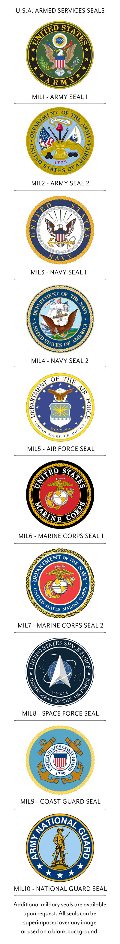 Military seal options