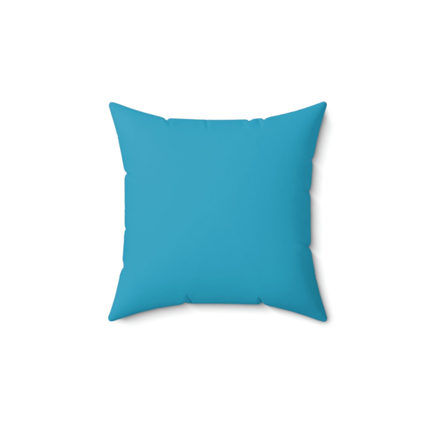 Spun Polyester Square Pillow Case “Limoncello on Turquoise”