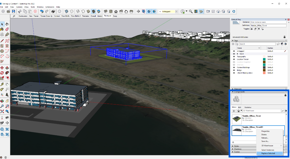 revit importer replace selected