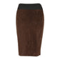 Leather skirts - cognac - suede