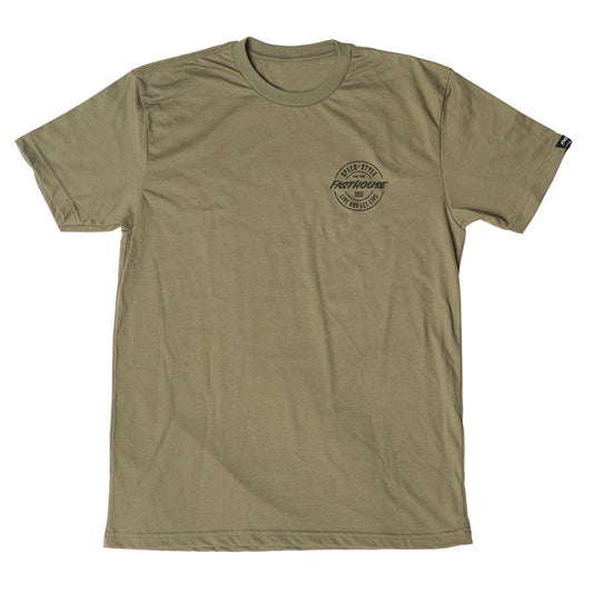 Fasthouse Logo Tee Shirt - Army Green - Size Med.