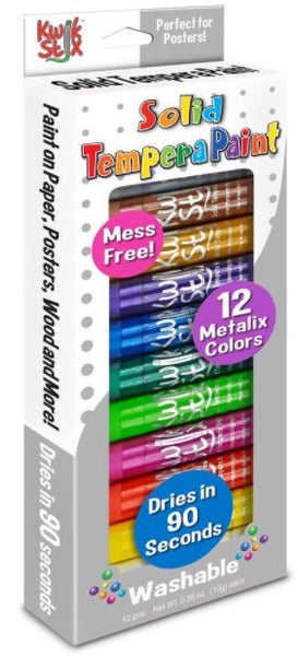 Kwik Stix Solid Tempera Paint 12 Classic Colors