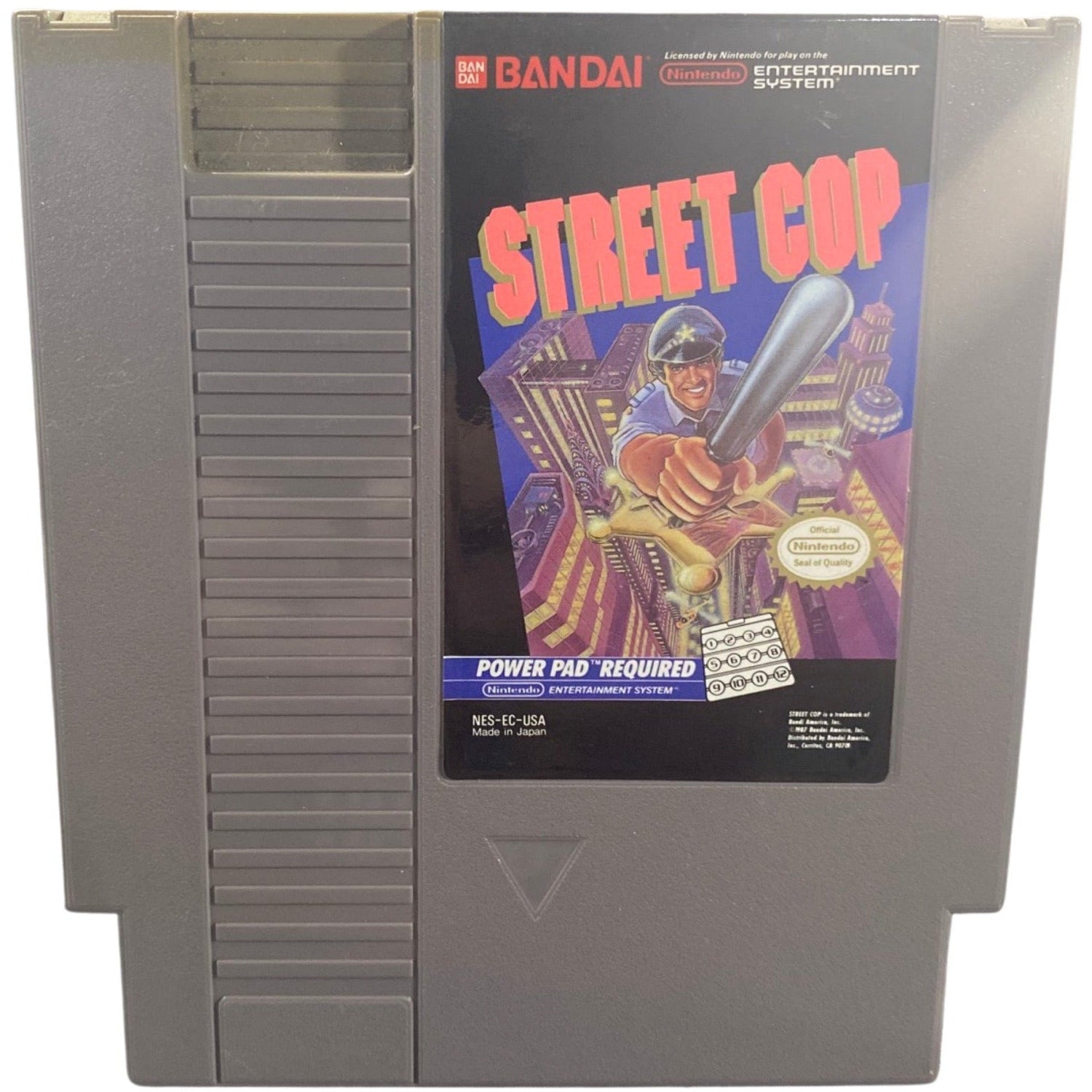 Actual cartridge view of Street Cop - NES