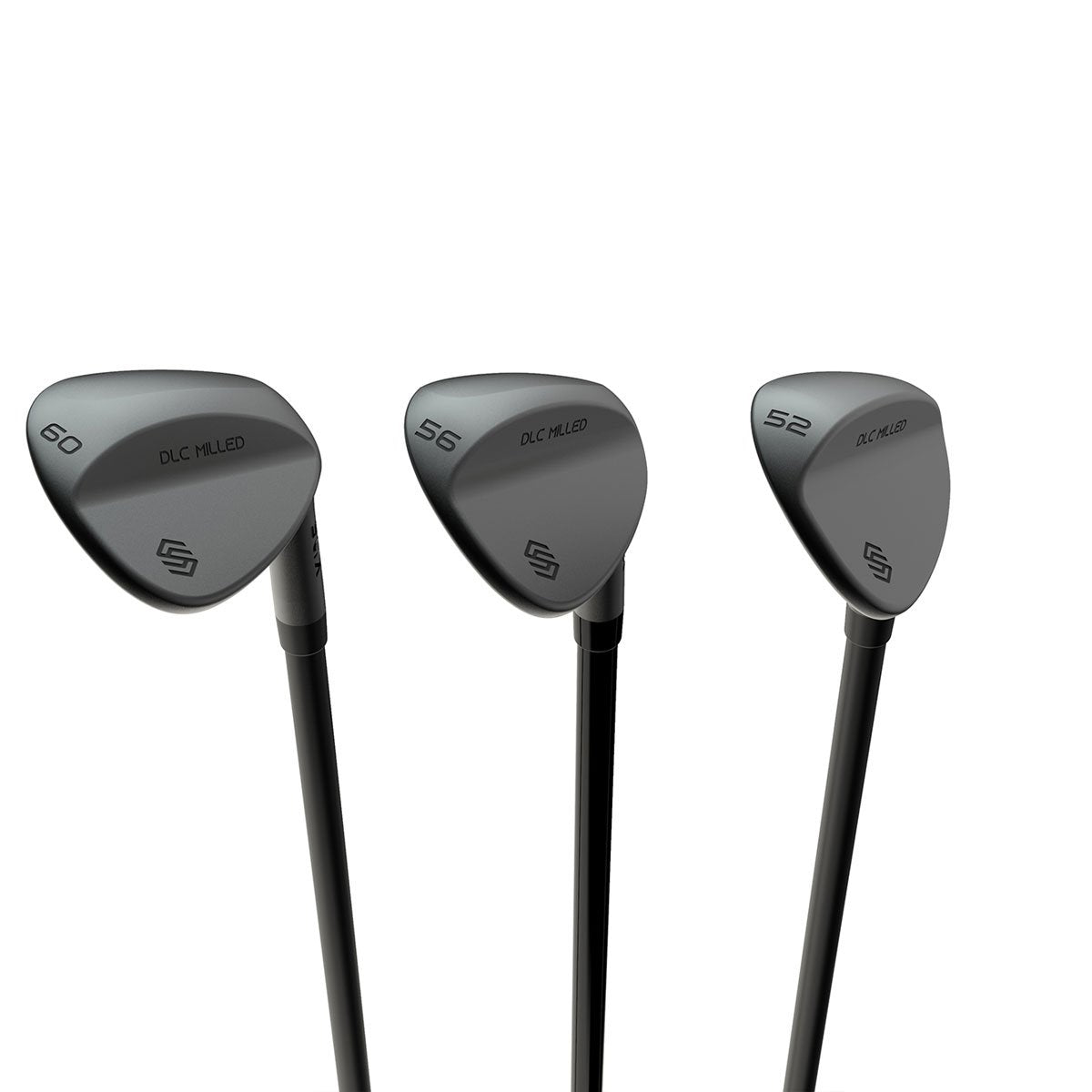 All Black 3-Piece Wedge Golf Club Set (52°, 56°, 60°)