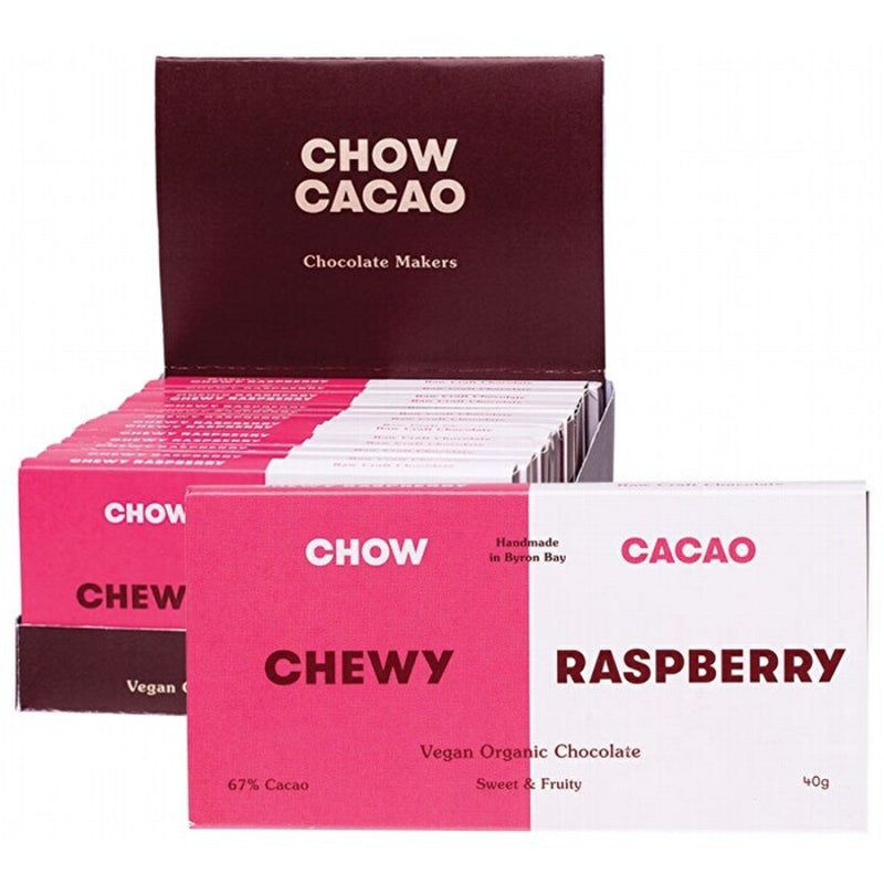 Chow Cacao - Chewy Raspberry Vegan Chocolate