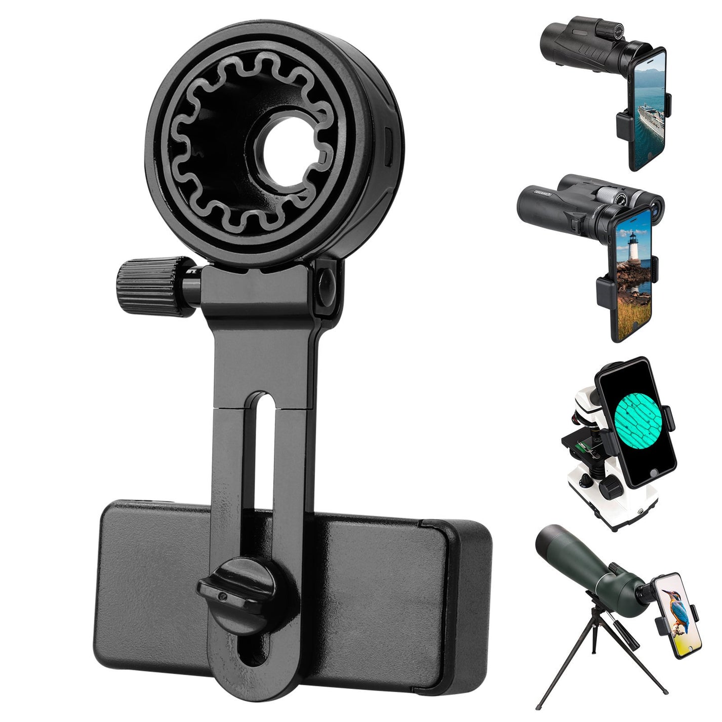 LAKWAR Binocular Phone Mount ,Telescope Phone Adapter for Binoculars,