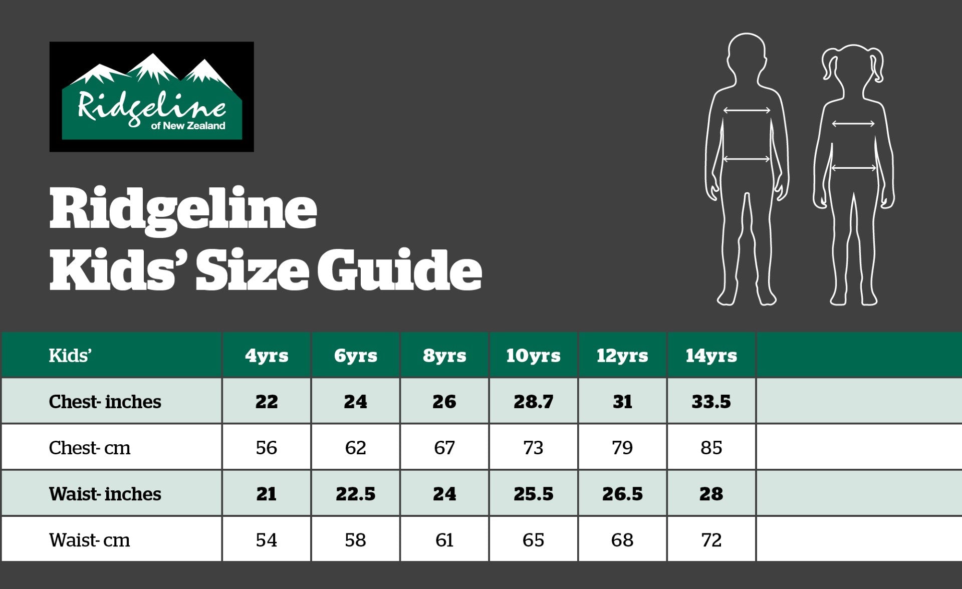 Kids' Size Guide