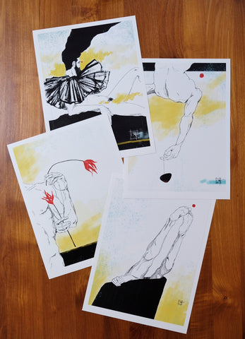 La linea el cuerpo_ yellow love series prints (1)