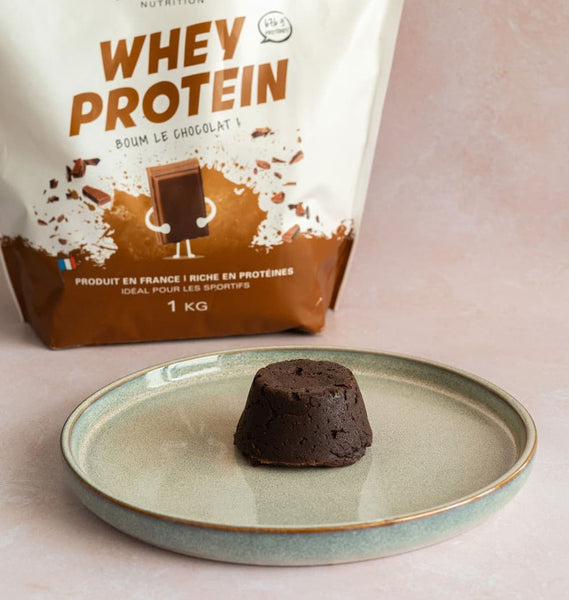 Whey protein chocolate fondant