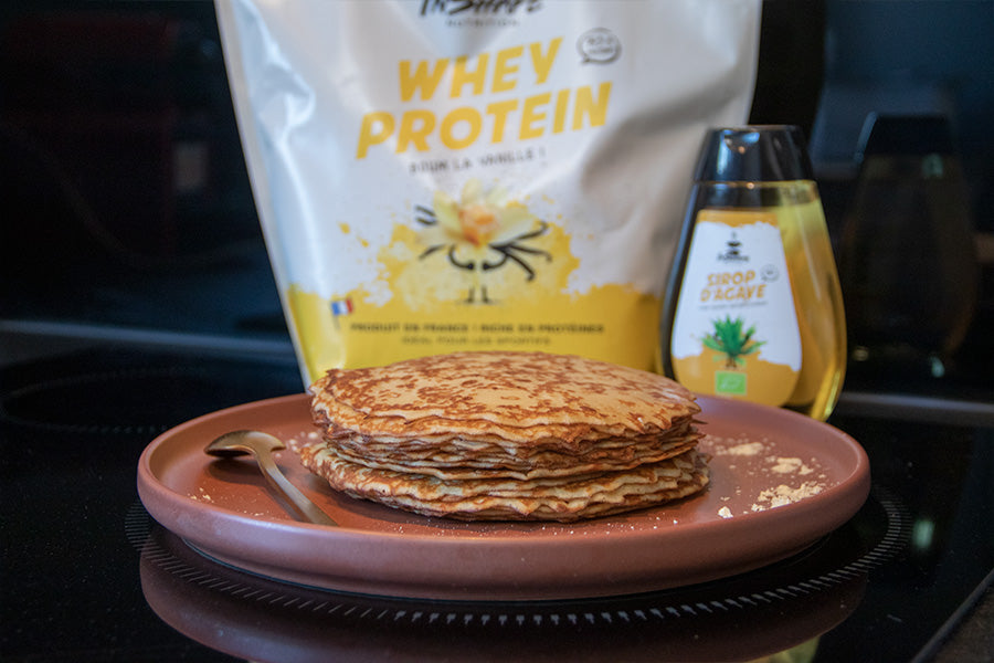 Crêpes à la whey protéine vanille 