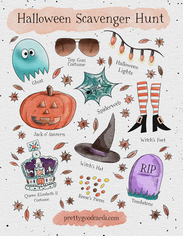 This free Halloween printable is an easy to modify Neighborhood scavenger hunt