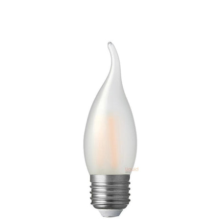 Tubular E14 satin white LED light bulb