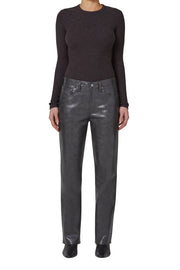 AGOLDE Sloane Leather Pants in Smoke