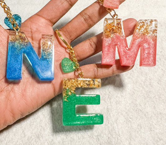 Beach Letter Keychain – AK Resin Designs