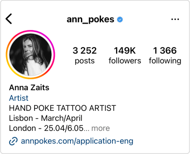 Ann Pokes instagram profile