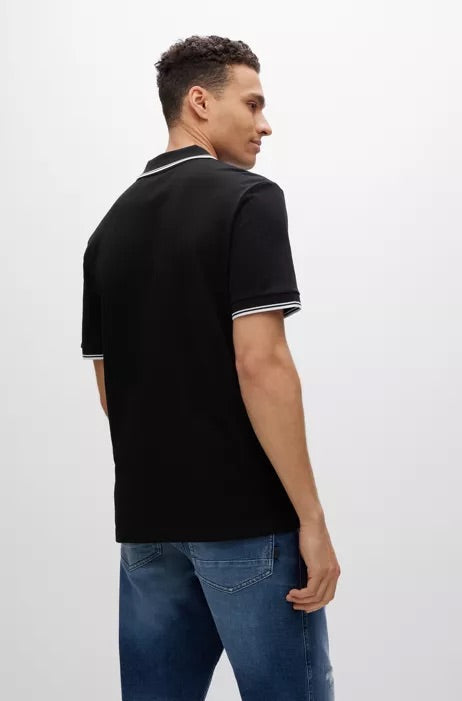 BOSS Fine Pique' Polo Shirt with Contrast Details