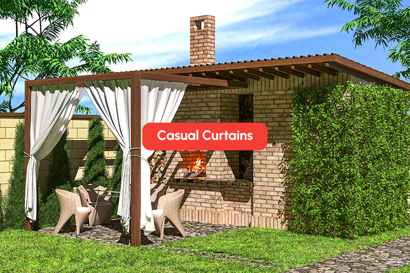 Casual Curtains for Pergola Privacy