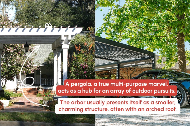 Difference Between a Pergola and an Arbor