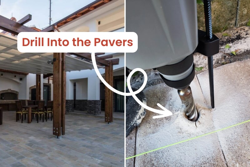 Drill Into the Pavers