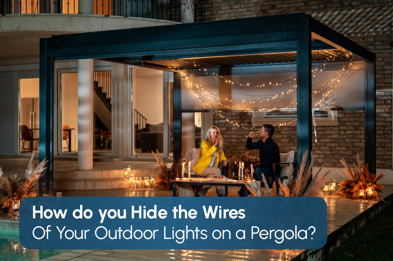 Hide The Wires of Your Outdoor Lights on a Pergola