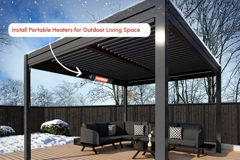 Install Electric Heaters for Outdoor Living Space