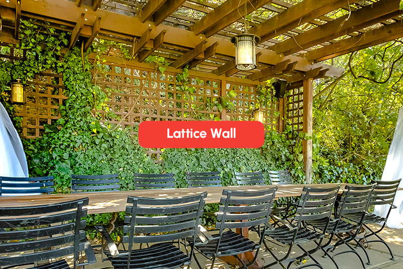Lattice Wall for Pergola Privacy