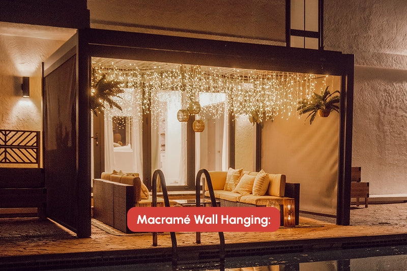 Small Beaded Macrame Wall Hanging by Desert Indulgence