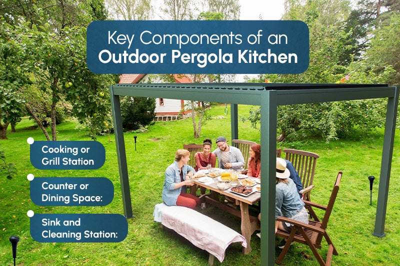 Outdoor Pergola Kitchen Components