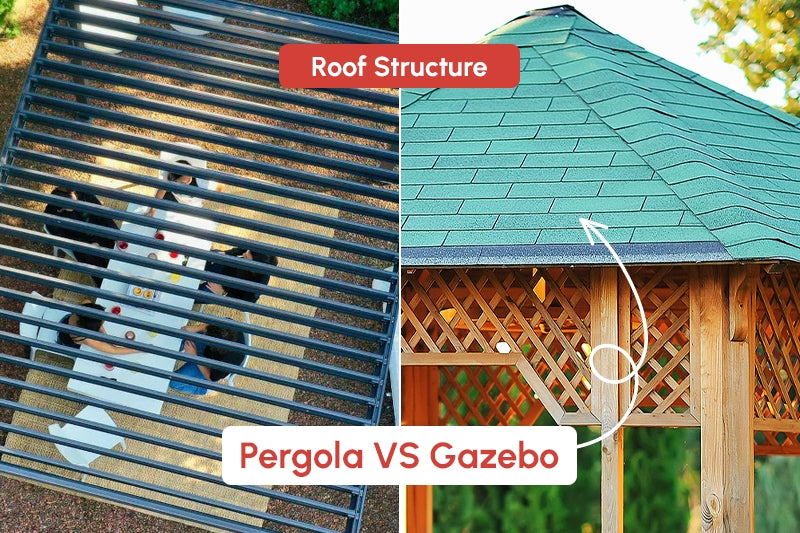Pergola vs Gazebo Roof