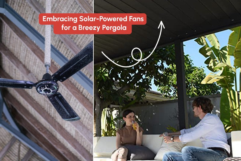 Solar-Powered Fans for a Breezy Pergola
