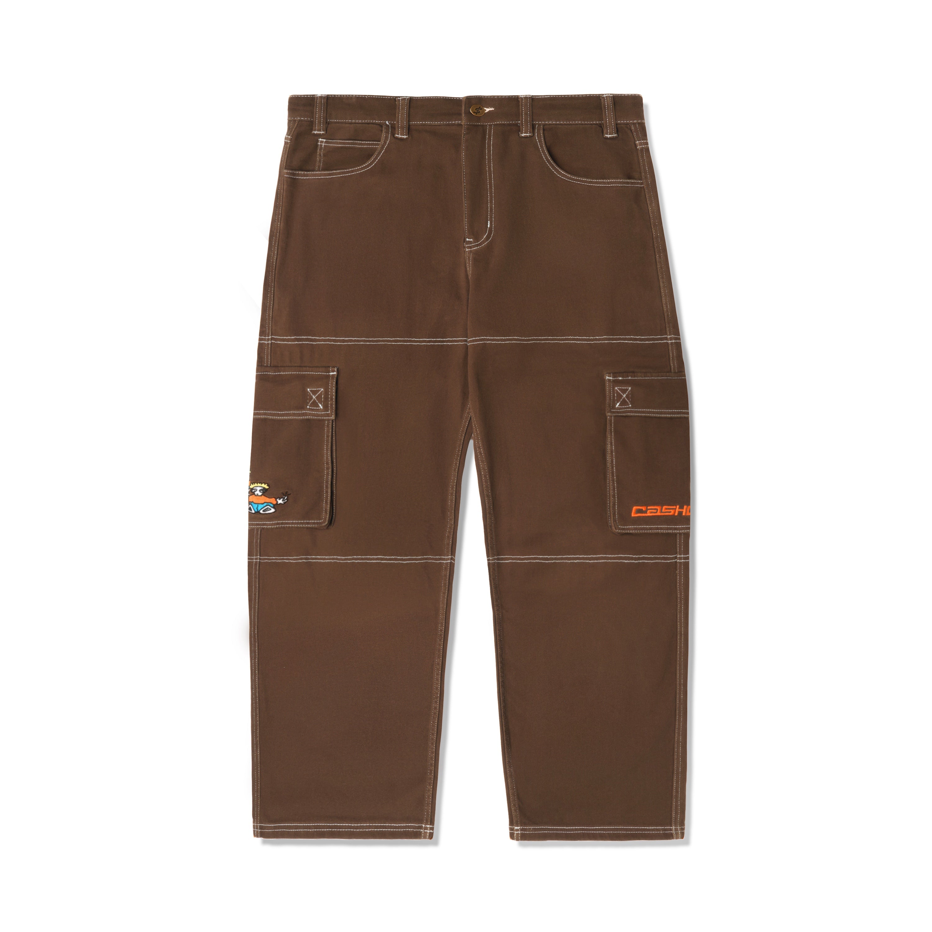 Aleka Cargo Jeans, Brown — Cash Only