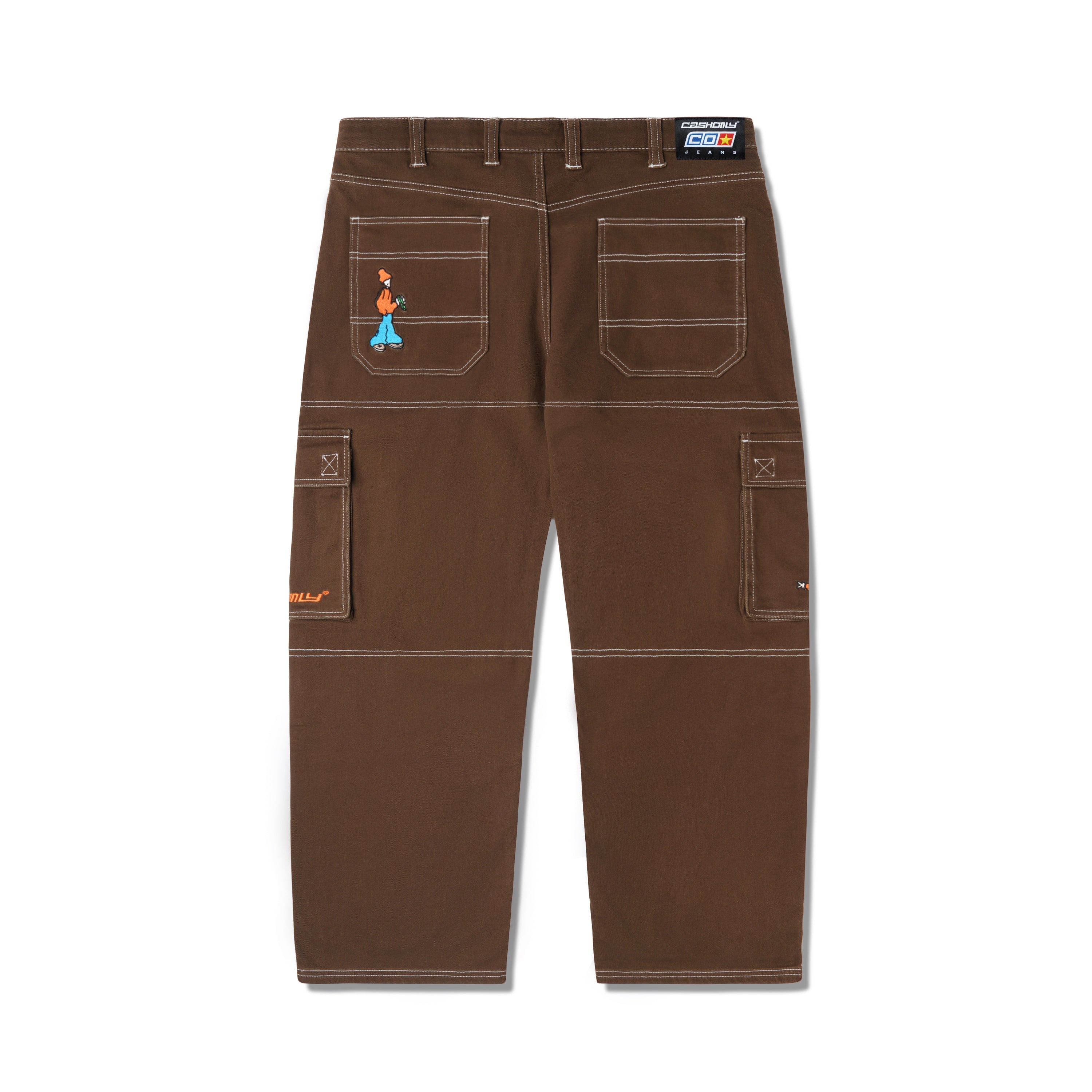 Aleka Cargo Jeans, Brown — Cash Only