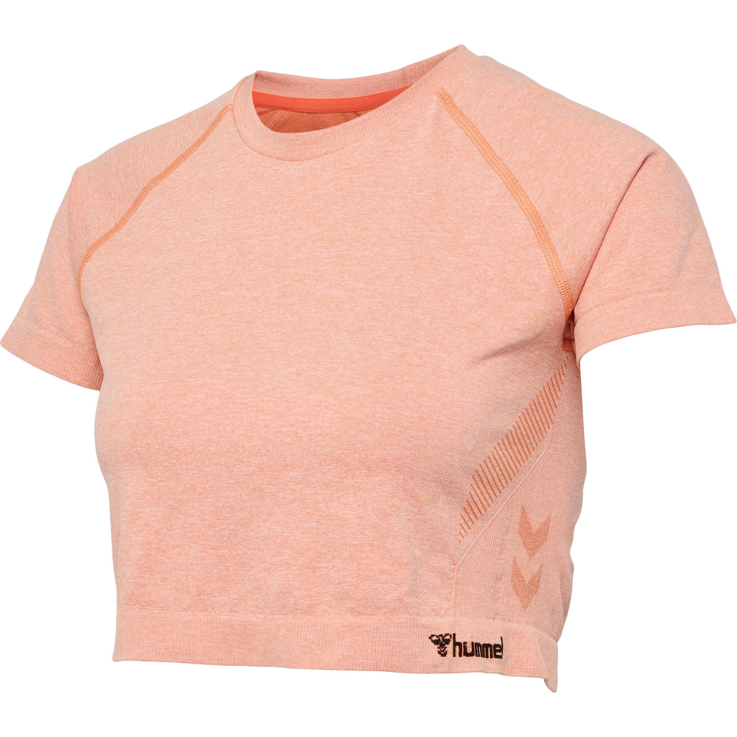 Se Hummel CI Seamless Cropped T-shirt - Canyon Sunset Melange hos Muscle House