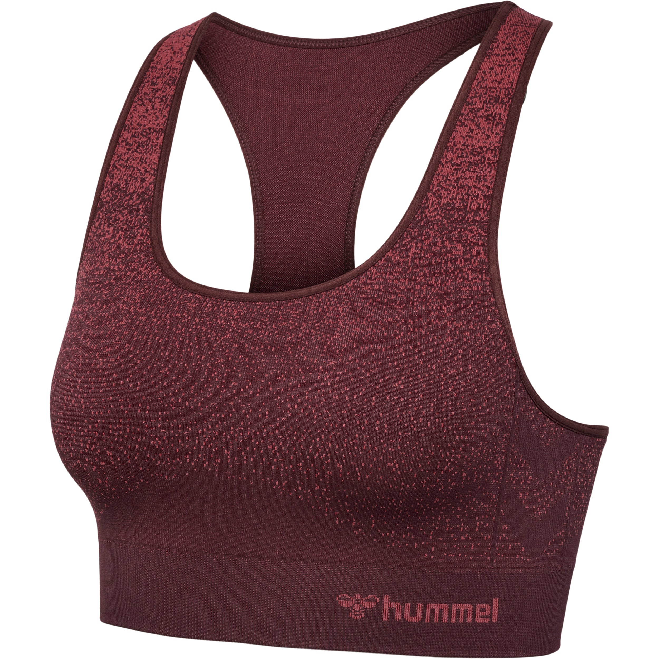 Se Hummel MT Fade Seamless Sports Top - Bitter Chocolate / Mineral Red hos Muscle House